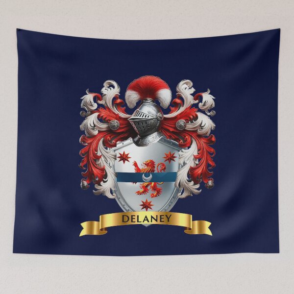 Item preview, Delaney Family Crest – Authentic Irish Coat of Arms, Heraldic Art for Genealogy & History Lovers designed and sold by Highlandkings.
