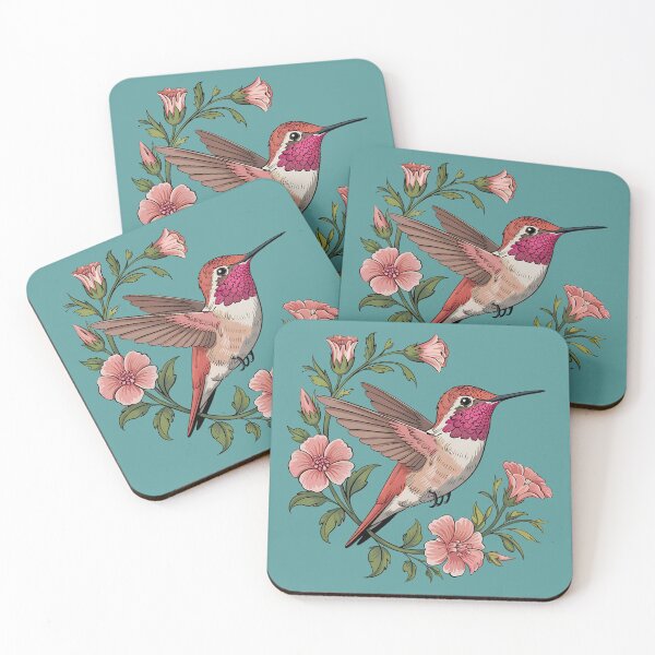 Item preview, Rufous Hummingbird Among Blossoms designed and sold by BirdsnStuff.