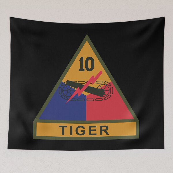 Item preview, SSI - 10th Armored Division w Name Tape X 300 designed and sold by Military Insignia Products.