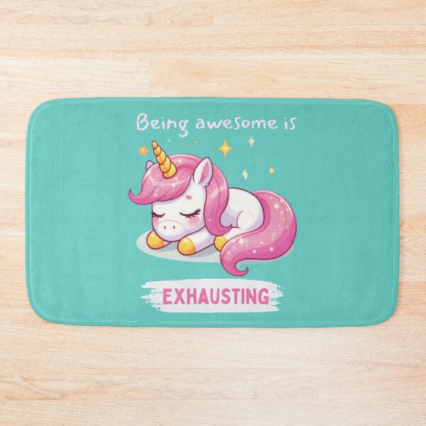 Item preview, Being awesome is Exhausting - Adorable Cartoon Unicorn designed and sold by Vicky021.