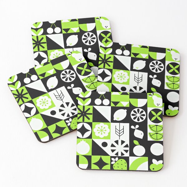 Item preview, Mid-Century Modern Bauhaus Lime Green, White, Black Design designed and sold by DEC02.