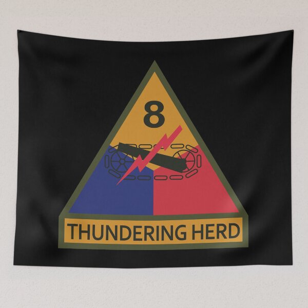 Item preview, SSI - 8th Armored Division w Name Tape X 300 designed and sold by Military Insignia Products.