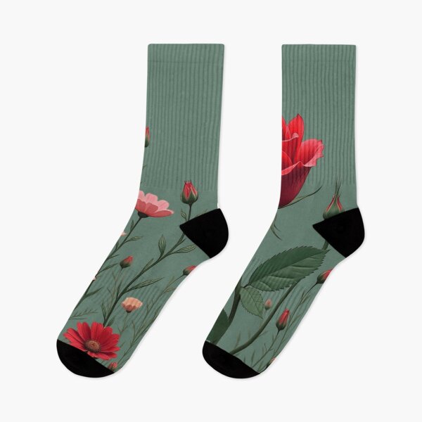 slim fit dress slacks Mid-Calf Mens Dress Socks - Green Ribbed - Organic Cotton main image 0