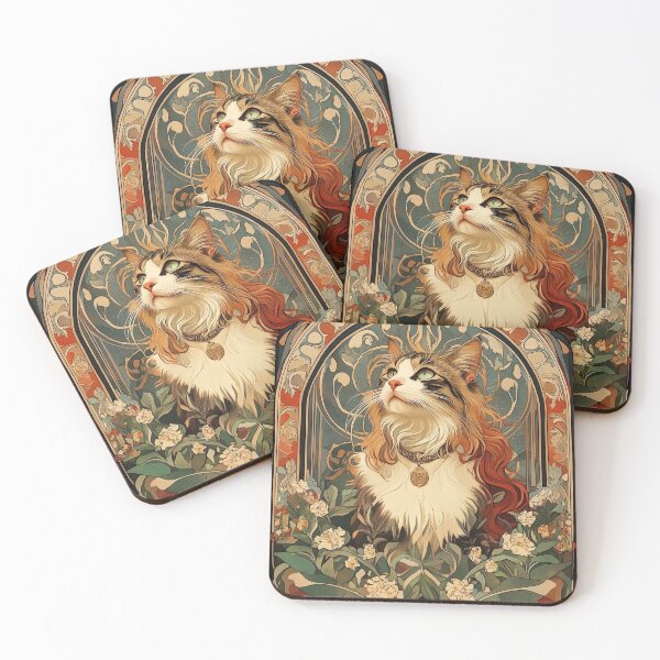 Item preview, Cats of Art Nuvo | Norwegian Forest Cat_05 designed and sold by TailTalesJP.