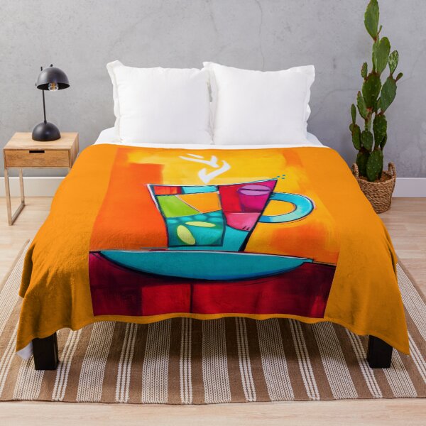 Item preview, Playful Abstract Coffee - A Multicolored Cup Releases Steam in a Geometric Dance of Vibrant Energy designed and sold by OlfactoART Studio.