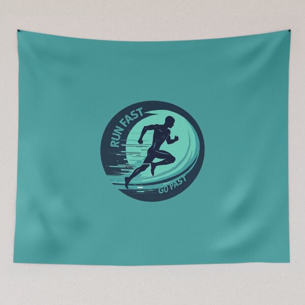 Item preview, Run Fast Go Past – Bold Running & Triathlon Speed Design designed and sold by Triathlongram.