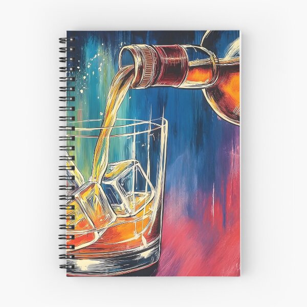Item preview, Raise the Glass High - A Whiskey Pour in Motion in a Burst of Abstract Vivid Colors Digital AI Art designed and sold by OlfactoART Studio.