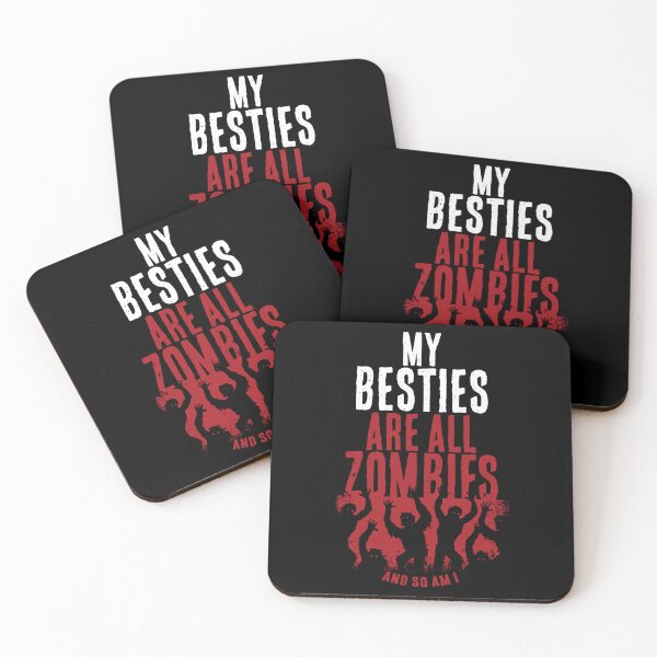 Item preview, MY BESTIES ARE ALL ZOMBIES HALLOWEEN FUNNY HORROR designed and sold by Madjack Tees Kiwi SuperStore.