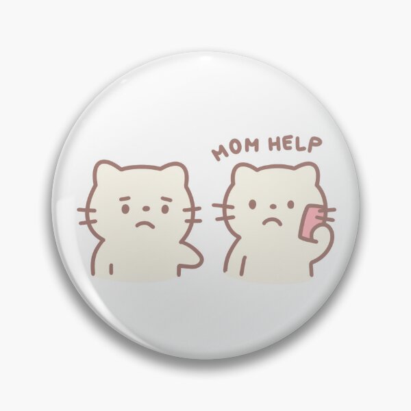 Item preview, Mom Please Help Me I'm Struggling Cute Cat Adulting Hand-Drawn Kawaii designed and sold by strawberrycups.