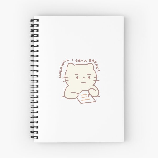 Item preview, When Will I Get a Break Upset Cat Adulting Kawaii Cute designed and sold by strawberrycups.