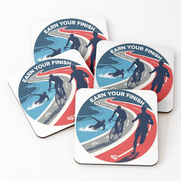 Item preview, Earn Your Finish – Triathlon & Running Motivation Design designed and sold by Triathlongram.