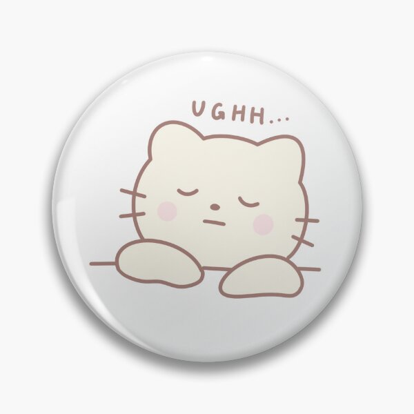 Item preview, Ugh Upset Cute Cat Tired Kawaii designed and sold by strawberrycups.