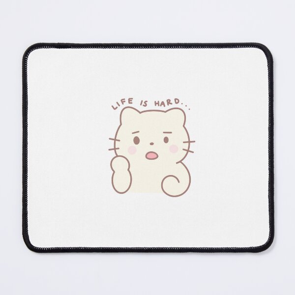 Item preview, Life Is Hard Cute Cat Adulting Life Kawaii designed and sold by strawberrycups.