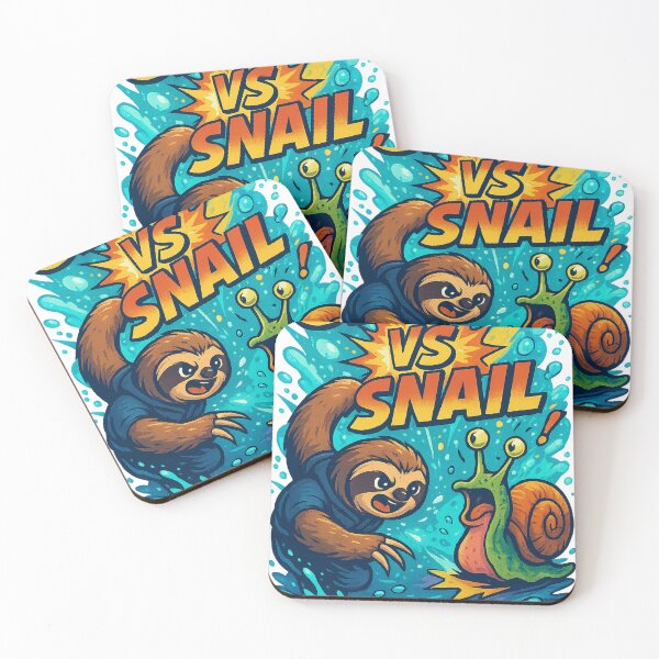 Item preview, Sloth vs Snail Anime designed and sold by CoolCrazyQuirky.