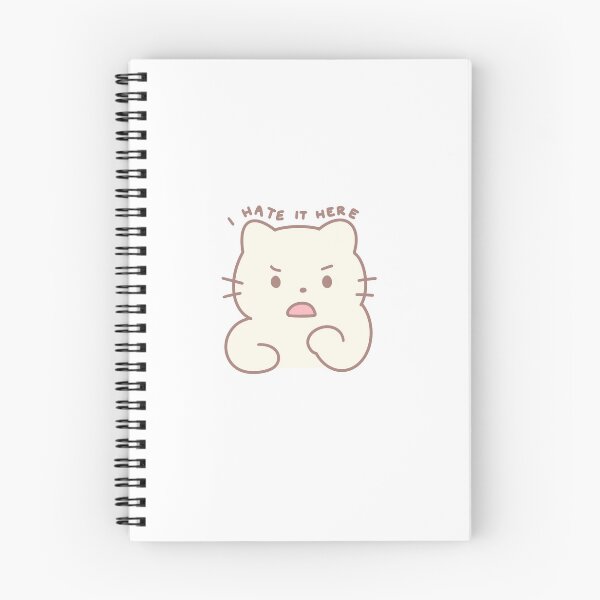 Item preview, I Hate It Here Cute Angry Kawaii Cat designed and sold by strawberrycups.