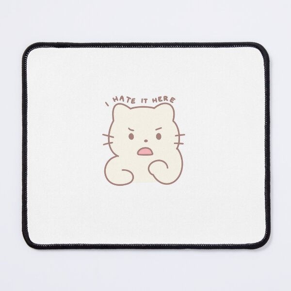 Item preview, I Hate It Here Cute Angry Kawaii Cat designed and sold by strawberrycups.