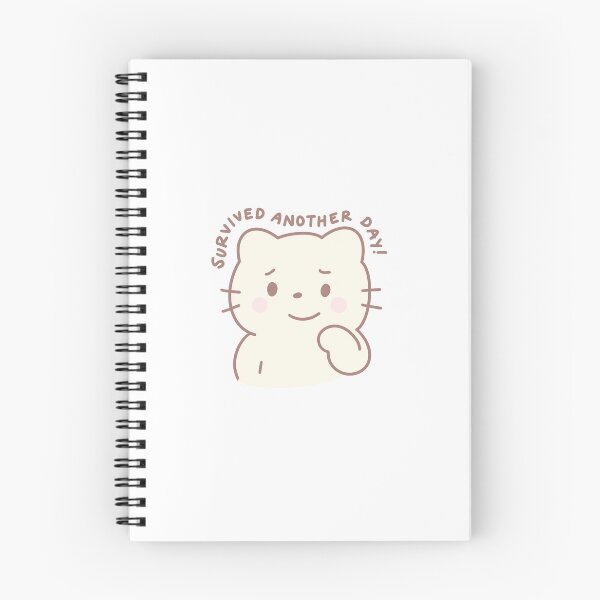 Item preview, Survived Another Day Cute Kawaii Cat Adulting Funny designed and sold by strawberrycups.