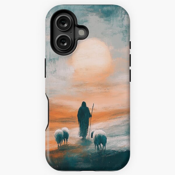 Item preview, The Shepherd’s Light Phone Case - Faith-Inspired Sunset Art - Christian Shepherd designed and sold by Nalinthip.