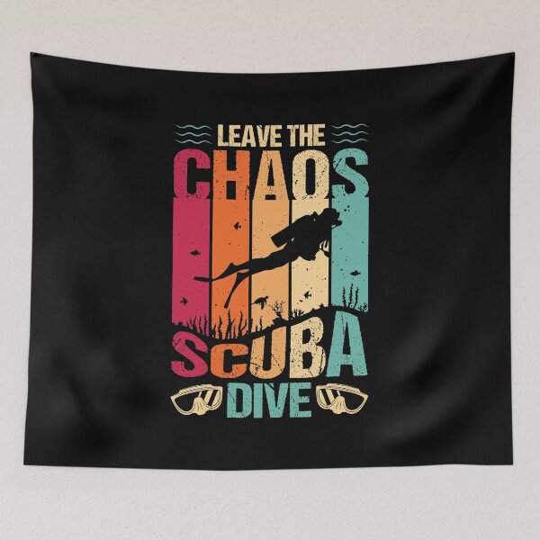 Item preview, Retro Scuba Diving Art designed and sold by Back2Collage.