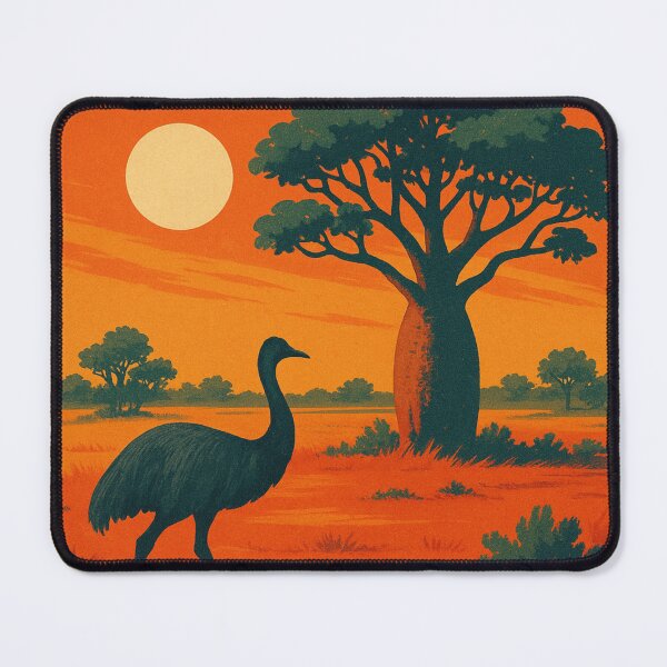 Item preview, Larrimah Outback Scene with Boab Tree and Emu, Northern Territory designed and sold by Places On Earth.