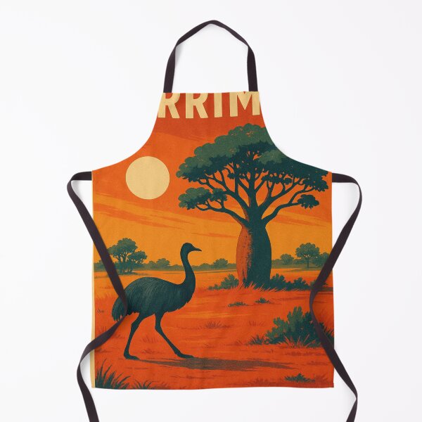 Item preview, Larrimah Outback Scene with Boab Tree and Emu, Northern Territory designed and sold by Places On Earth.