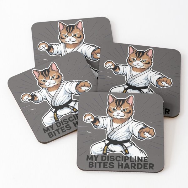 Item preview, Karate Cat – Discipline Also Bites designed and sold by All Creative Designer.