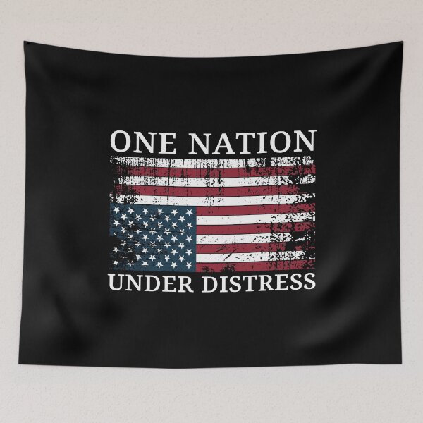 Item preview, One Nation Under Distress - American Flag Upside Down designed and sold by PixVib.