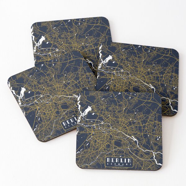 Item preview, Berlin City Map of Germany - Gold Art Deco designed and sold by deMAP.