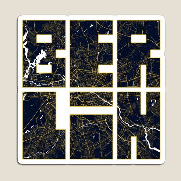 Item preview, Berlin Stadtplan von Deutschland - Gold Art Deco designed and sold by deMAP.