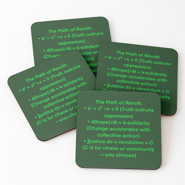 Item preview, Earth Day Math Revolt Tee: eˣ > x² in Forest Green | Eco-Activist STEM Shirt designed and sold by aadventures.