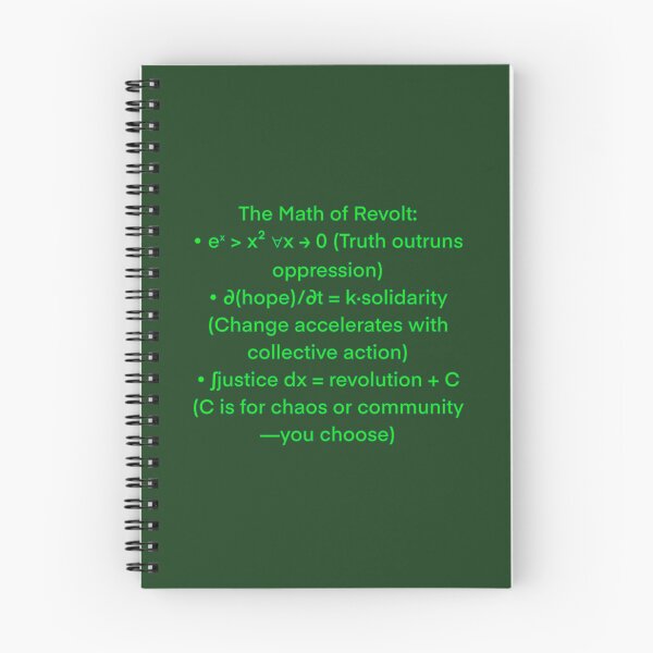 Item preview, Earth Day Math Revolt Tee: eˣ > x² in Forest Green | Eco-Activist STEM Shirt designed and sold by aadventures.