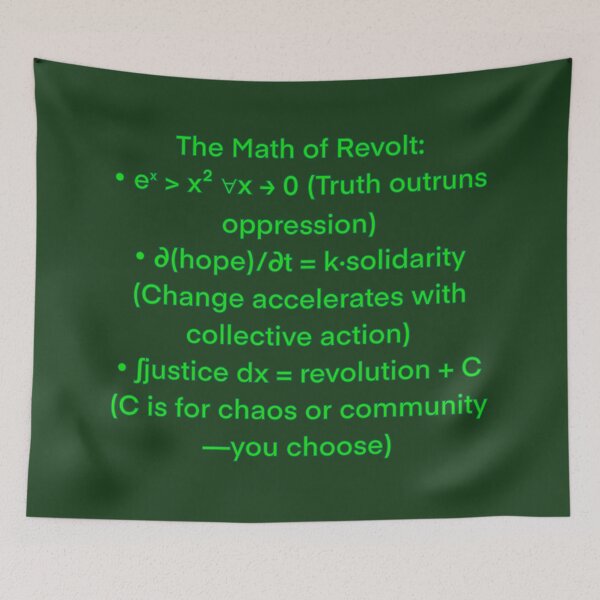 Item preview, Earth Day Math Revolt Tee: eˣ > x² in Forest Green | Eco-Activist STEM Shirt designed and sold by aadventures.