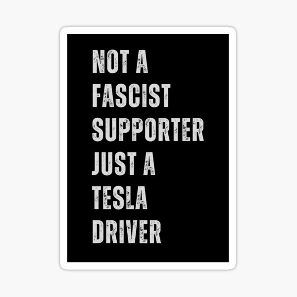 Item preview, Kein Faschisten-Anhänger, nur ein Tesla-Fahrer – Anti-Elon-Dekor-Poster designed and sold by CapriCreatives.