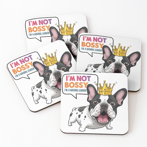 Item preview, French Bulldog "I'm Not Bossy", Funny Dog Lover Illustration designed and sold by Zini-ArtStudio.