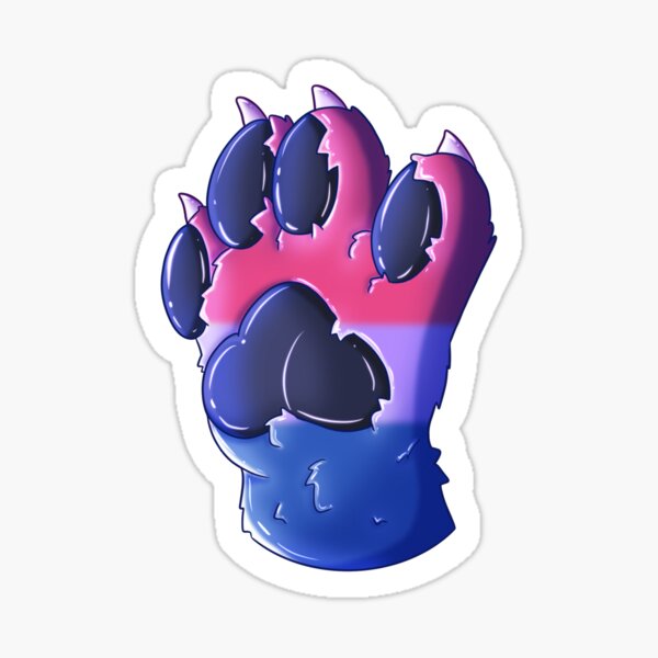 Item preview, Bi Pride Paw Print designed and sold by Abby May's Arts and Crafts.