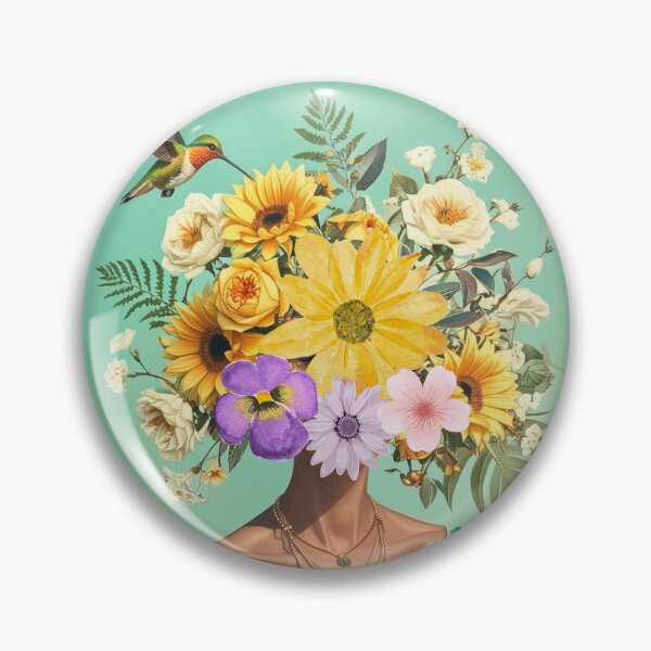 Item preview, Floral Head Woman – Vintage Nature Art for Fashion Lovers designed and sold by bvdesignart.