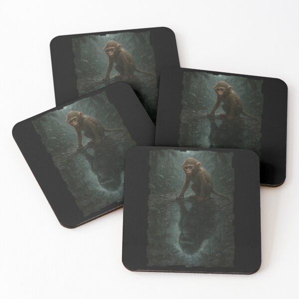 Item preview, monkey gorilla reflection designed and sold by CoolCrazyQuirky.