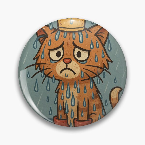 Item preview, Sad cat in the rain designed and sold by rintintinnnz.