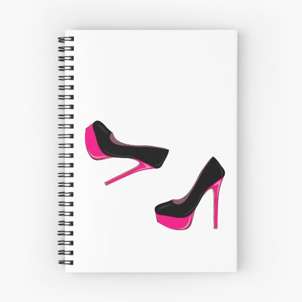 Item preview, Black Stilettos with pink high heel designed and sold by DesignsByMadiha.
