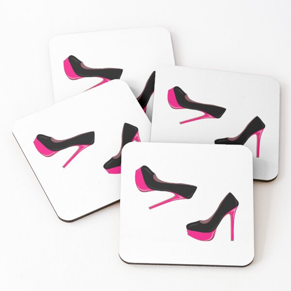 Item preview, Black Stilettos with pink high heel designed and sold by DesignsByMadiha.
