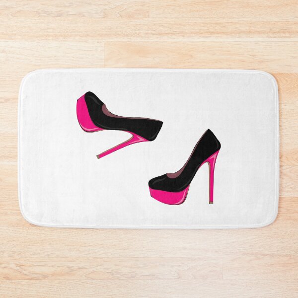 Item preview, Black Stilettos with pink high heel designed and sold by DesignsByMadiha.