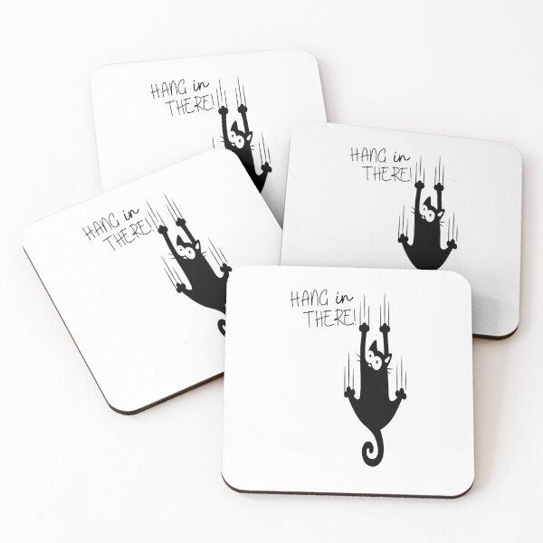 Item preview, Funny Black Cat Hanging On - Hang in There! Humorous Kitty designed and sold by Spyshirt.