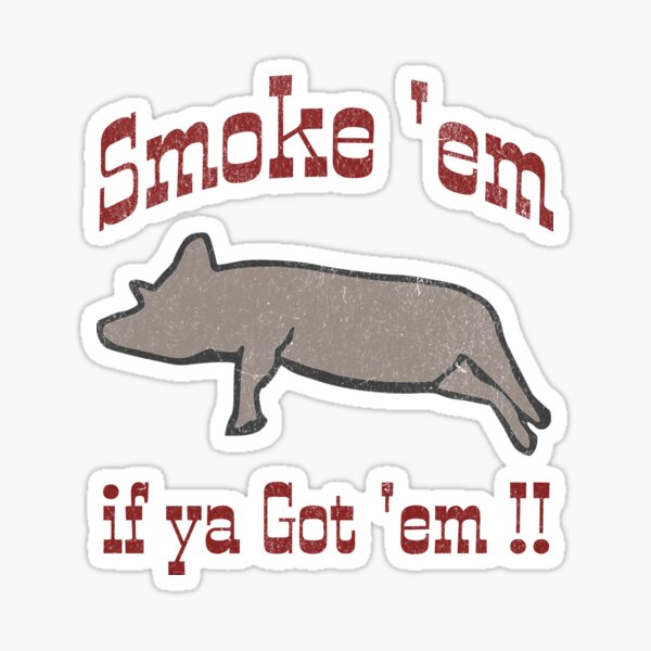 Vista previa del artículo con la obra «Sombrero de papá Smoke 'em Pig: humor de barbacoa con estilo», diseñado y vendido por donwillisjrart.