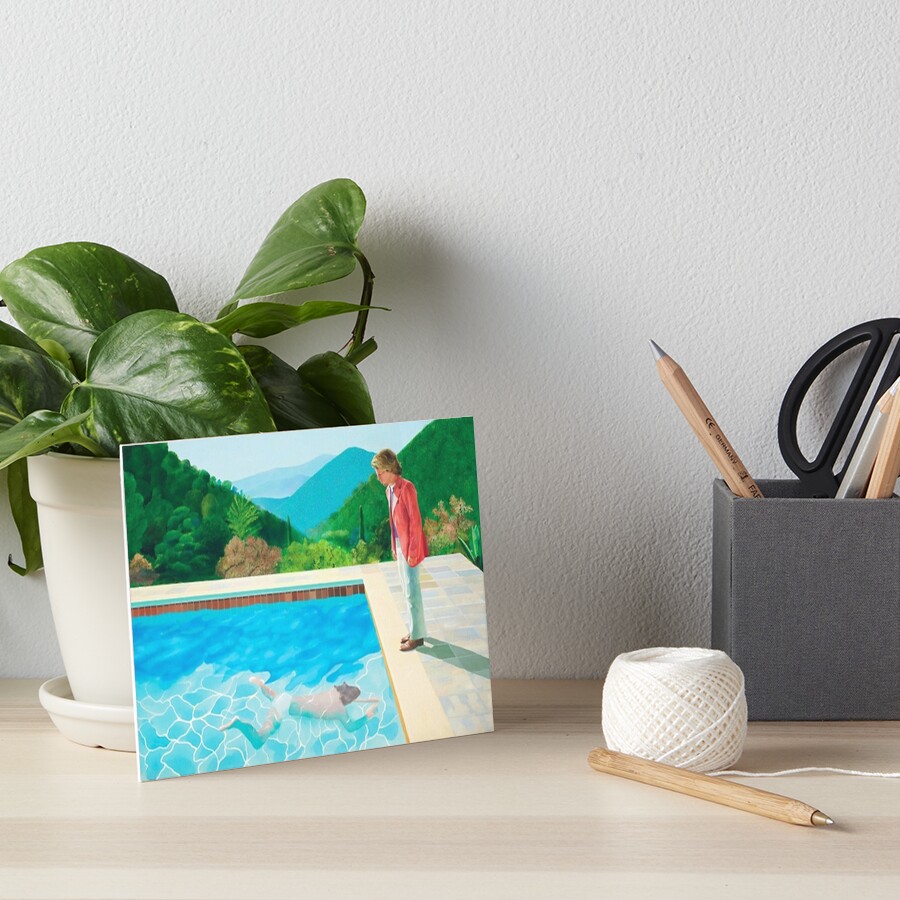 david hockney pool - two figures Art Print
