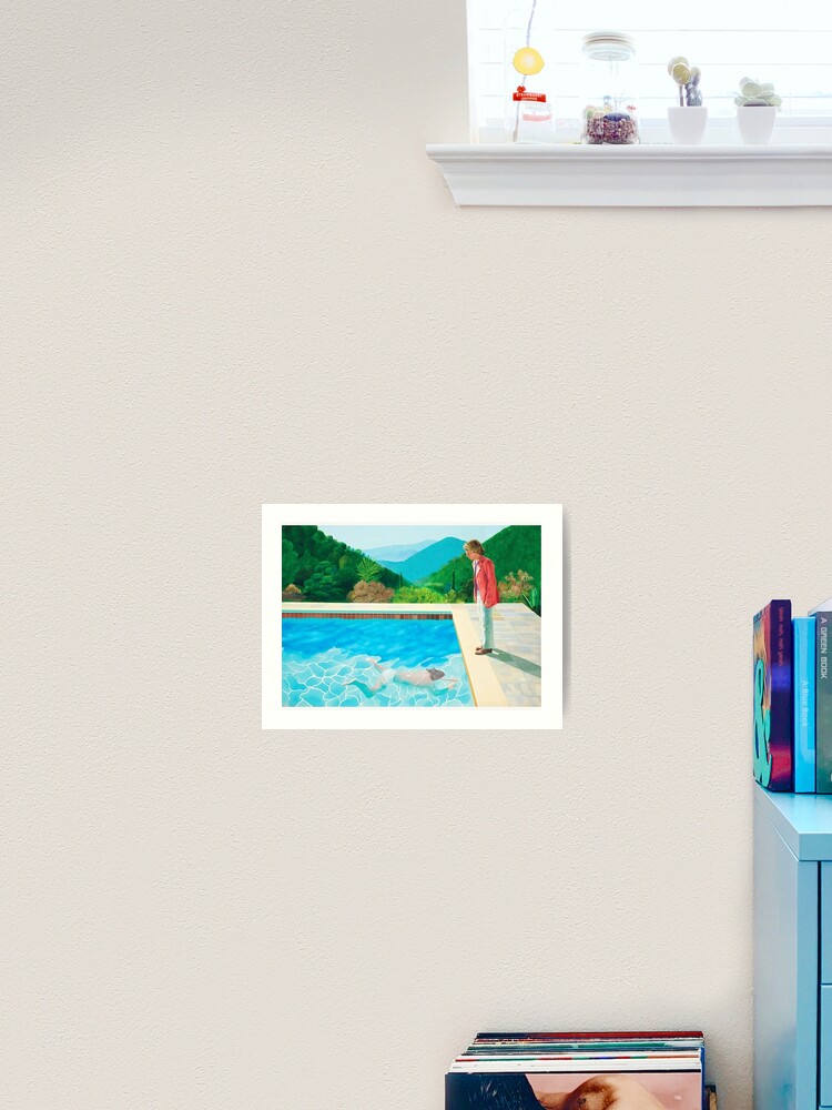 david hockney pool - two figures Art Print