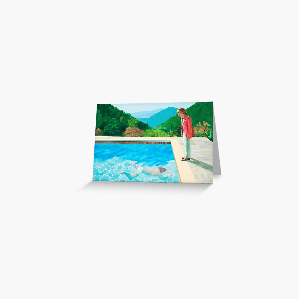 david hockney pool - two figures Art Print