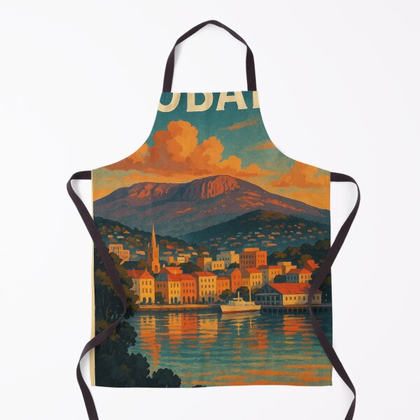 Item preview, Hobart Waterfront and Mount Wellington at Sunset, Tasmania designed and sold by Places On Earth.