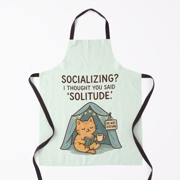 Item preview, Solitude Over Socializing – Cozy Cat Introvert Vibes designed and sold by PMestore.