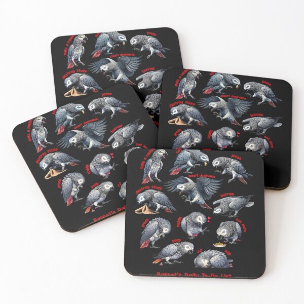 Item preview, African Grey Daily To-Do List Parrot Lover Birding designed and sold by Kimberley King Art  King Art.