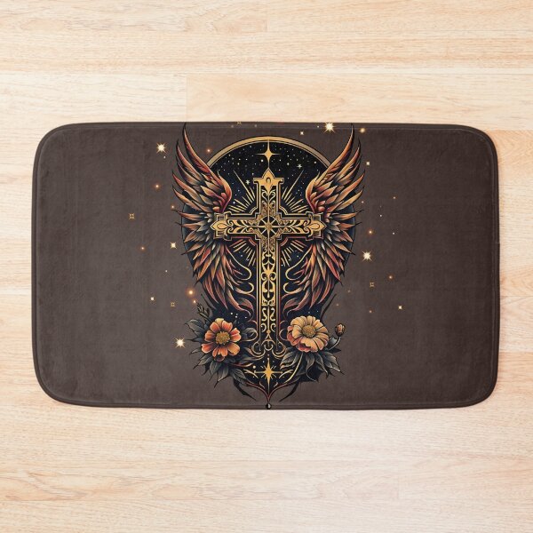 Item preview, A symbol of strength: The ornate cross with wings. designed and sold by nicky2342.